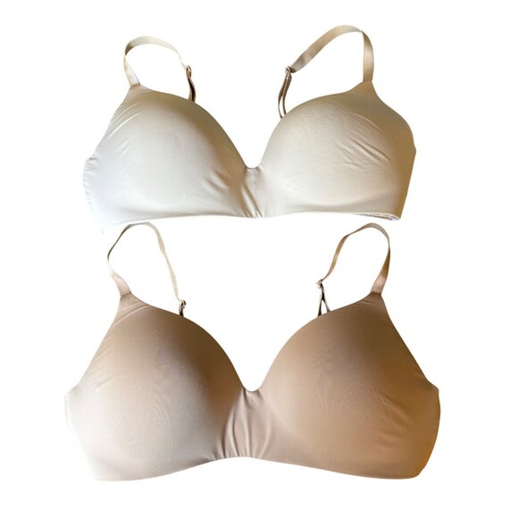 Victorias Secret T-Shirt Bra Size 38D Lot of 2 Lightly Lined Wireless Smooth - Picture 2 of 10